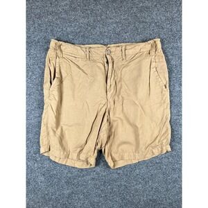 Polo Ralph Lauren Shorts Mens 33 Brown Chino Linen Blend 7" Inseam Preppy